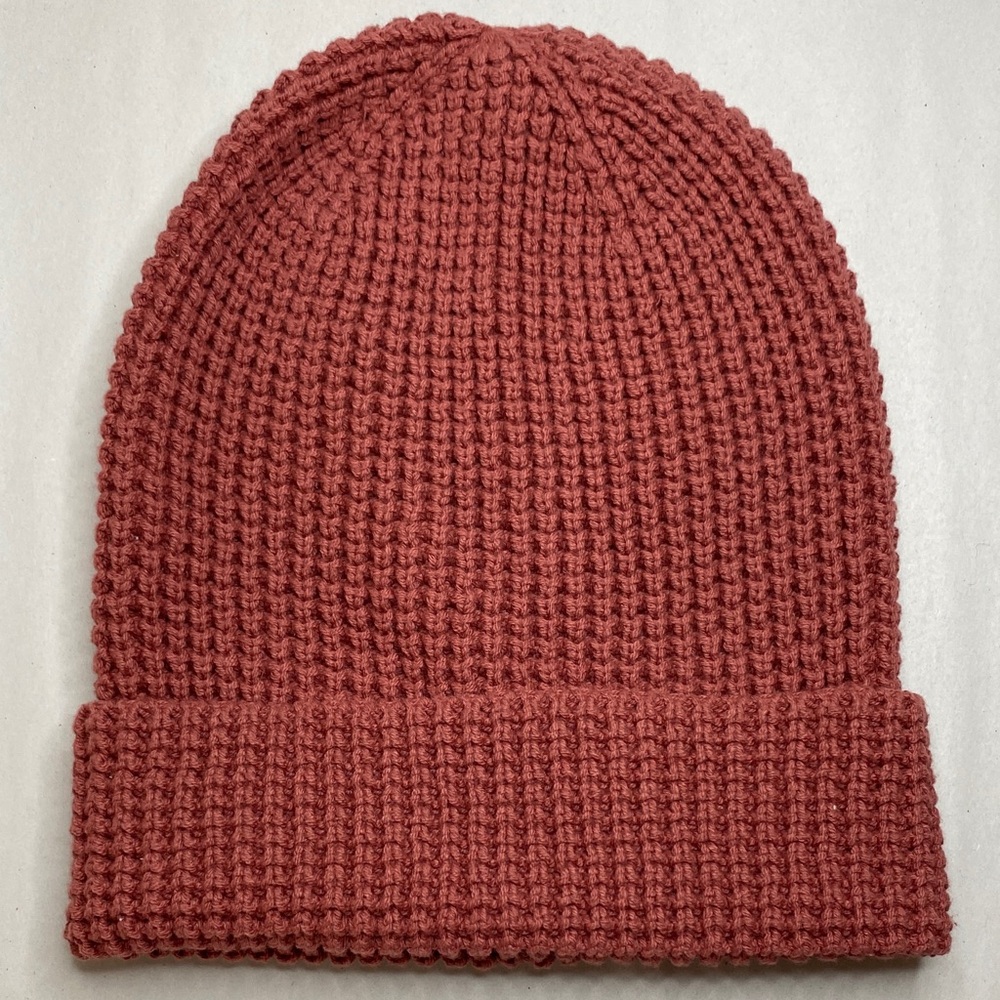 NWOT GAP Cotton Blend Waffle Knit Beanie in Cosmetic Pink OS